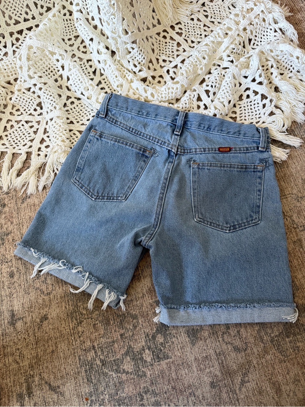 Rwk’d Patched Vintage Denim Cut Offs - Picture 2 of 3